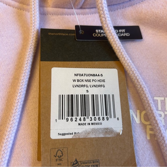 THE NORTH FACE Women's Box NSE Pullover Hoodie Lavender Fog, Small New - Picture 4 of 9